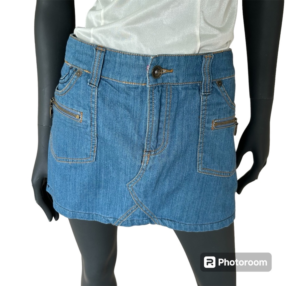 Vintage Y2K Low Rise Mini Denim Skirt Billabong Britney Spears